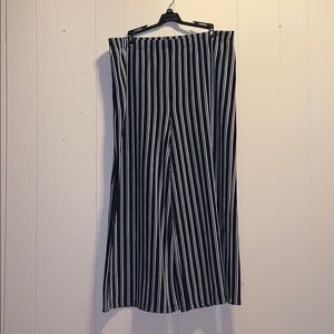 Cropped striped pants ((Make me an offer))